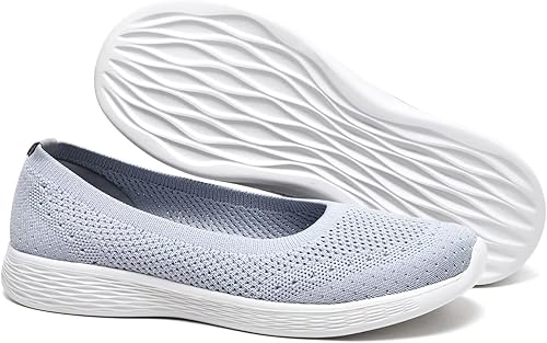 poemlady Women's Slip on Loafer Shoes - Mesh Casual Ballet Flat Nurse Walking Sn