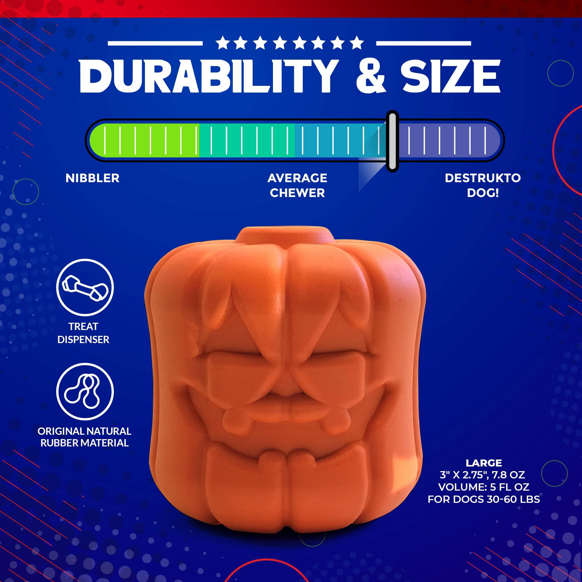 Pet Supplies : Mutts Kick Butt BY SodaPup Jack -O- Lantern Durable