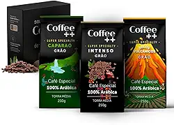 Kit 3 Pacotes Café Especial em Grãos Coffee Mais Caparaó, Solos Vulcânicos e Intenso - 3 x 250 Gramas