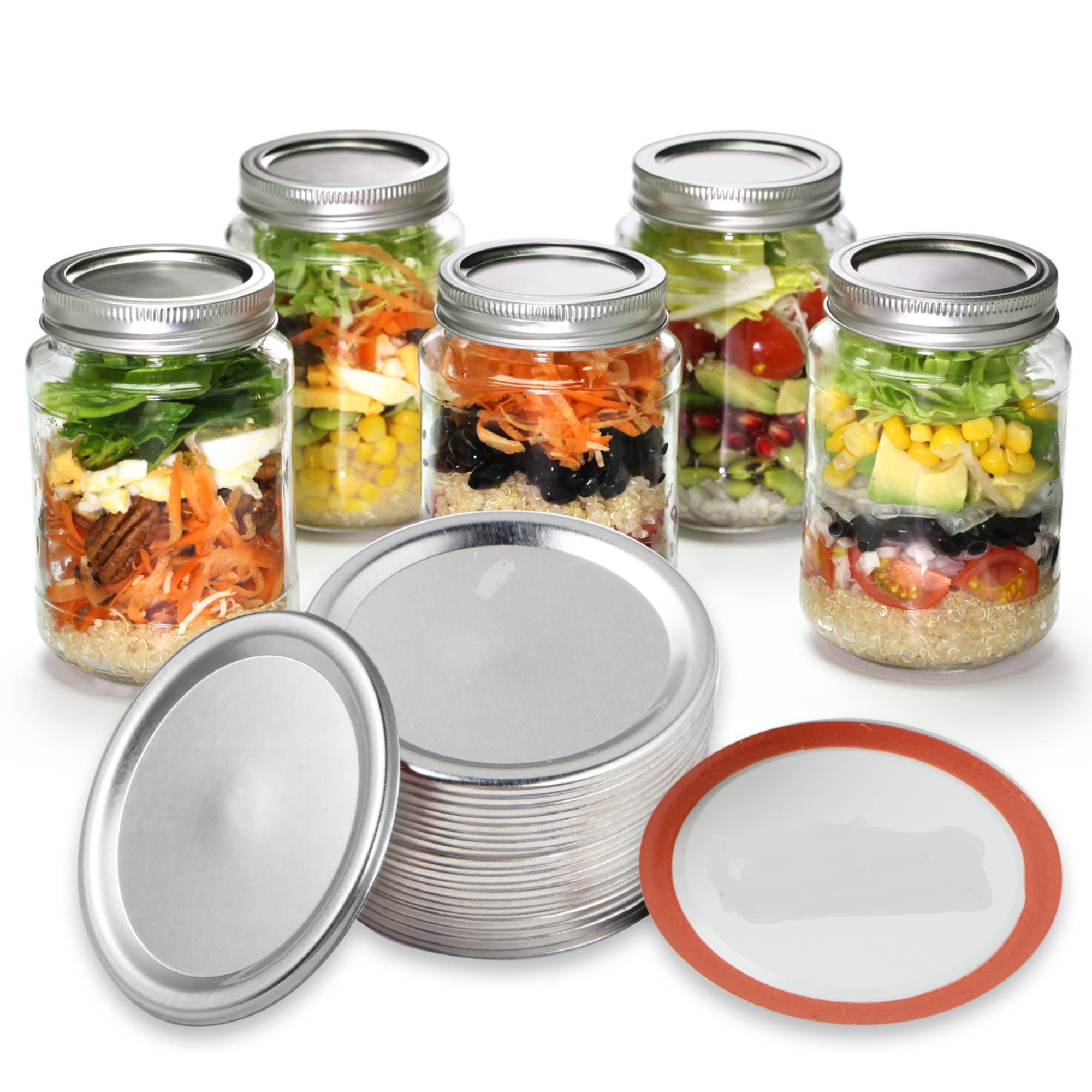 Buy 70MM Mason Jar Lids Regular Mouth Canning Lids,Premium Metal Lid