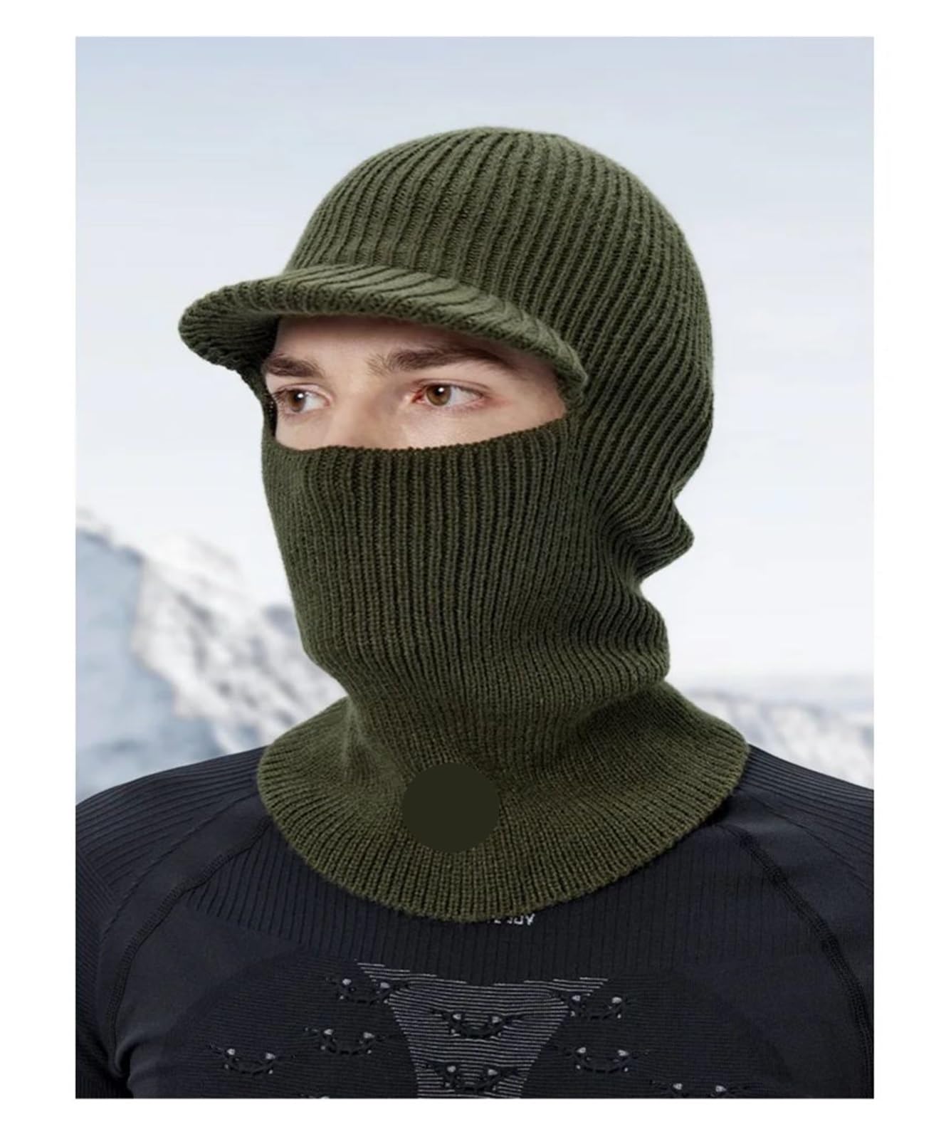 Cagoule Moto Chapeau d'équitation Coupe, Masque Facial Froid, Protection des Oreilles, Couvre-tête, Chapeau de Ski Chaud et Doux, Automne et Hiver Casque Coupe-Vent(Gray)