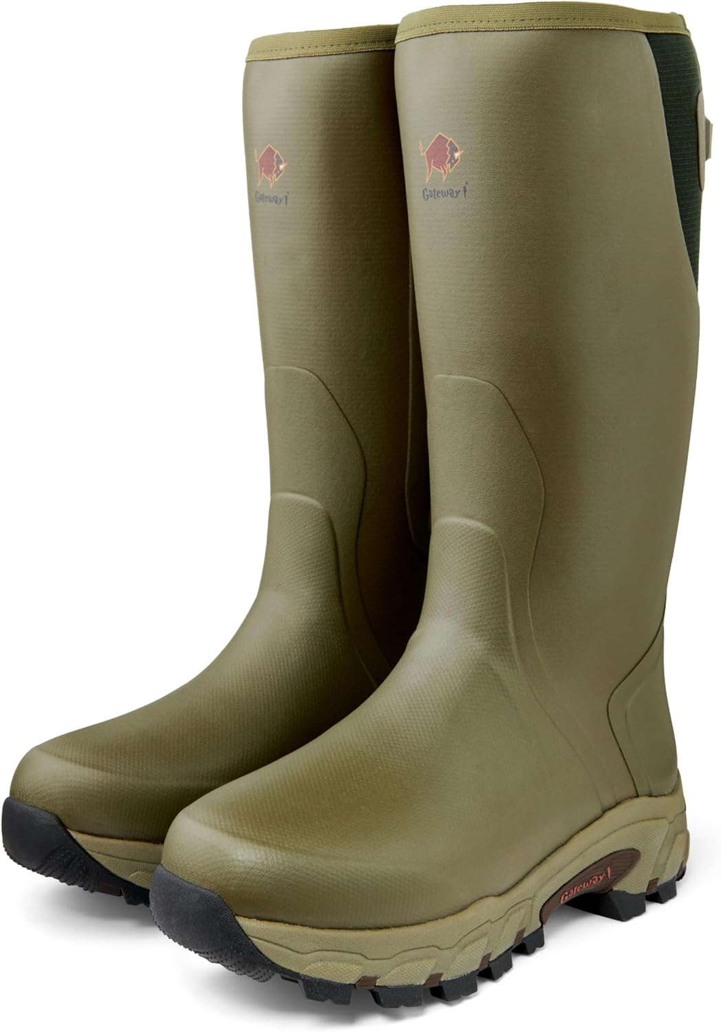 Pro Shooter 18” Side-Zip Hunting Boots for Men – 5mm Neoprene + 2mm spacer | Waterproof | Thermal insulation | Adjustable gusset & Side-zip | Heel Kicker | Lynx ice-Grip | Japan rubber
