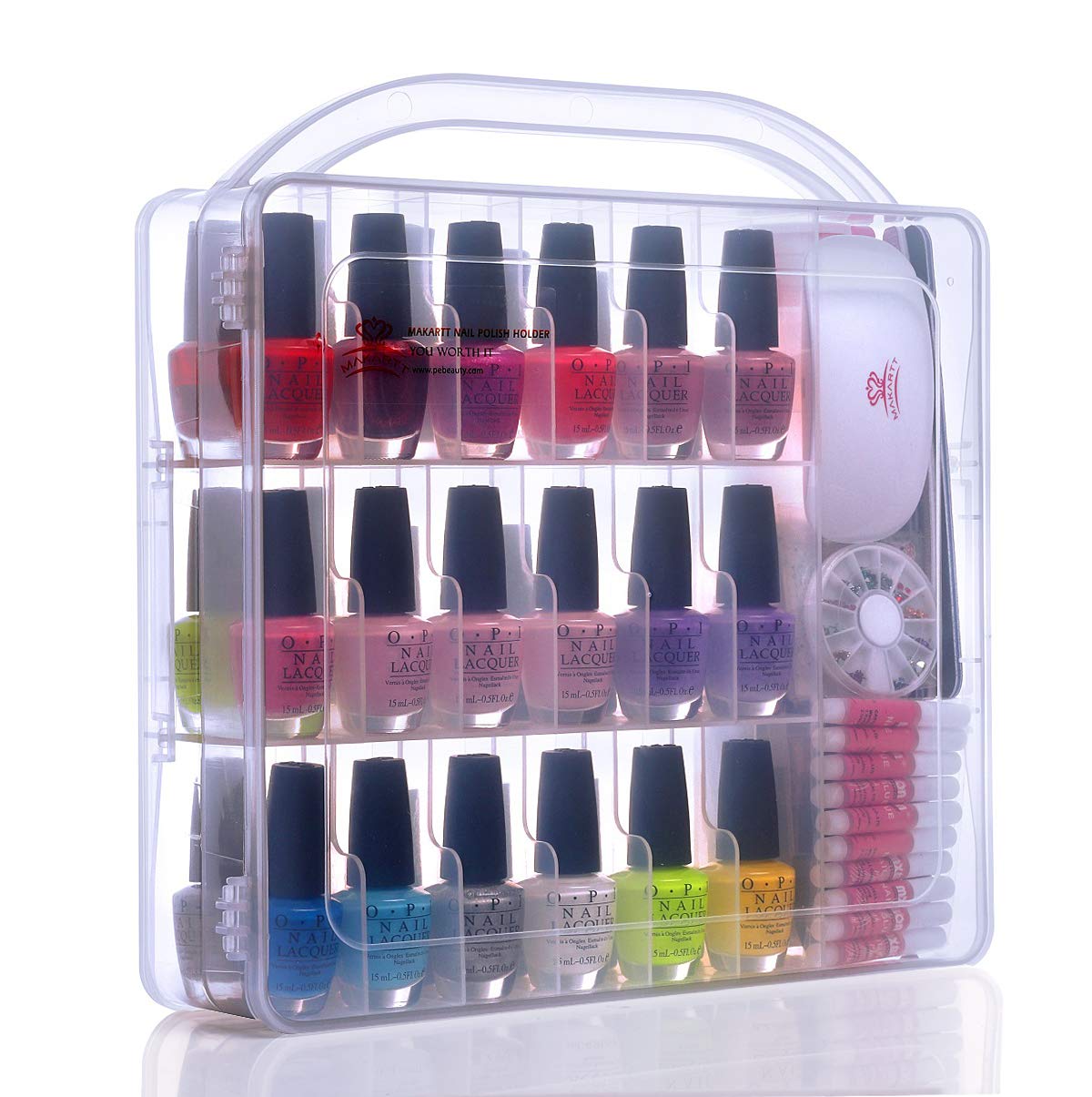 Makartt Portable Gel Nail Polish Organizer Poly Nail Extension Gel Nail