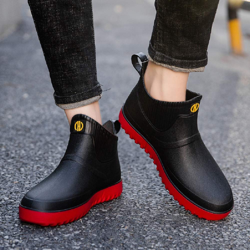 AONEGOLD Stivali di Gomma Uomo Donna all'aperto Giardinaggio Scarpe Antiscivolo Scarpe da Pioggia Stivali Caldi Impermeabili