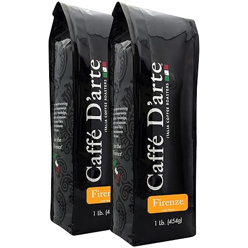 Caffe Darte Firenze - Café expreso de grano entero 1 libra paquete de 2 Caffe Darte Firenze - Café expreso de grano entero 1 libra paquete de 2