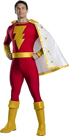 Capa Superheroes Niño Disfraz Shazam DC Comics Para Niño - Rubie's Official | Incluye Mono, Capa Y Cinturón Disfraz Halloween Carnaval