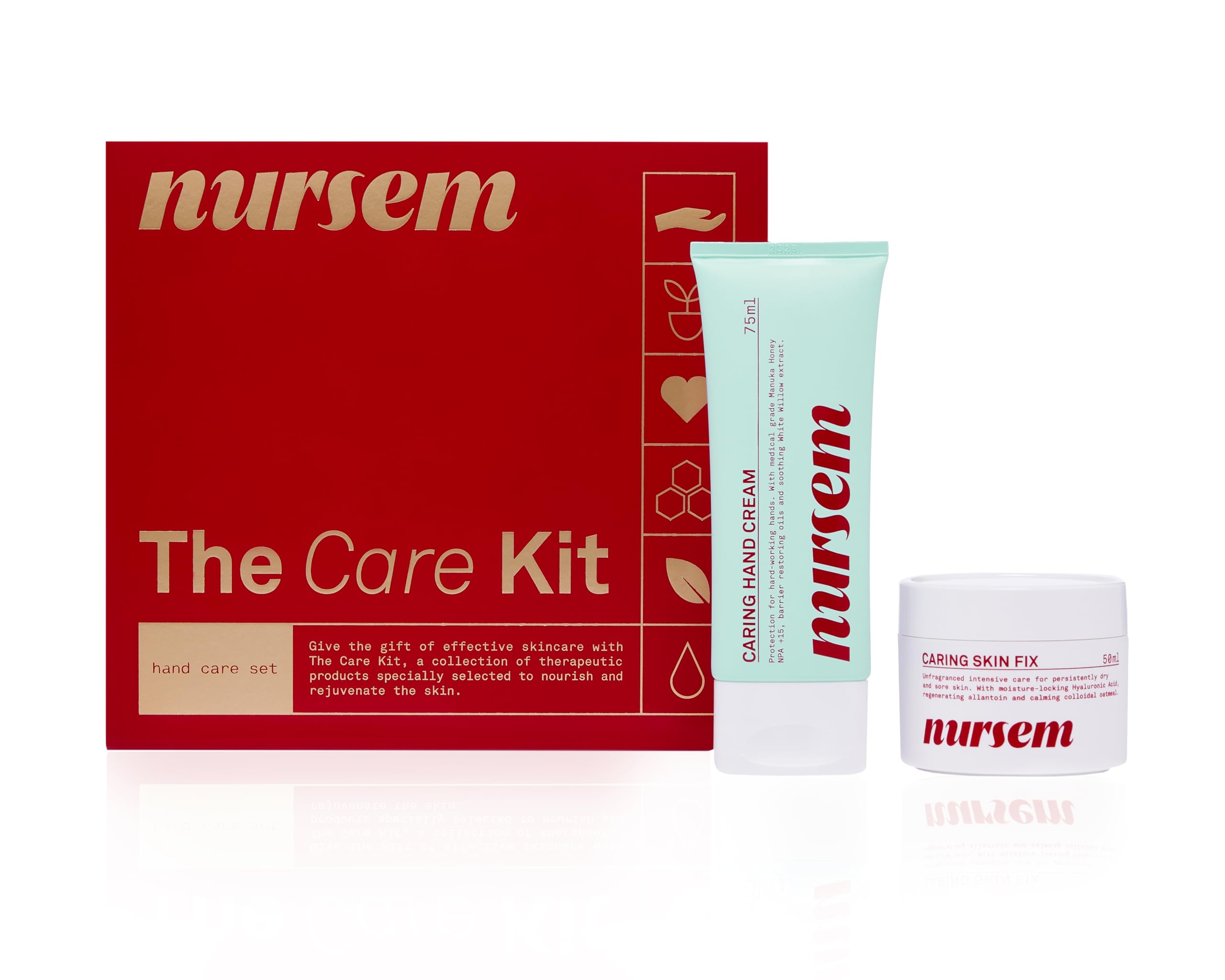 NURSEM CARE KIT | Hand care gift set for dry skin | Natural day & night treatment