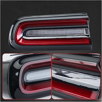 Car Rear Light Assemblies LED Tail Light For Dodge For Challenger 2015 2016 2017 2018 2019 2020 Rear With Driving Stop Parking Brake(Right)