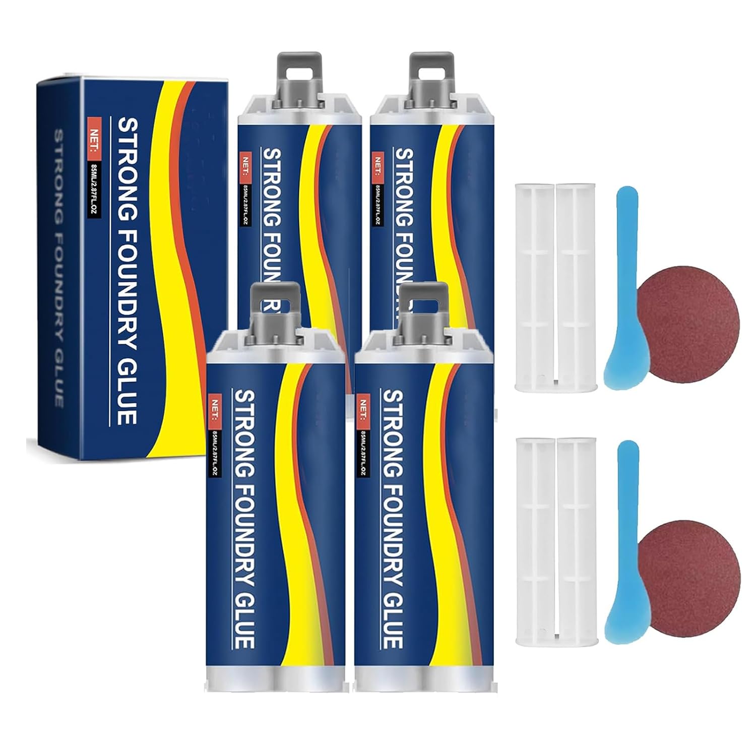 Strong Foundry Glue,Strong Foundry Glue for Metal,Metals Repair Glues,High Temperature Resistant Casting Repair,Heavy-Duty Industrial Adhesive for Metals, Plastic and Steel (4)