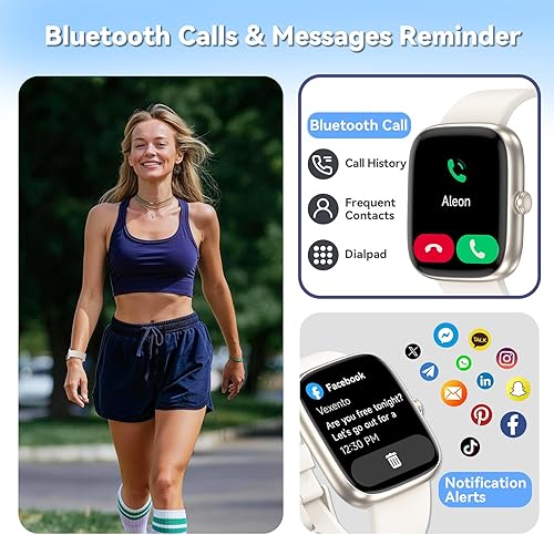 Miniatura 4 de DAVIKO Reloj podómetro, no requiere aplicación/teléfono, pantalla de 1.83 pulgadas, relojes inteligentes con podómetro, calorías y contador de