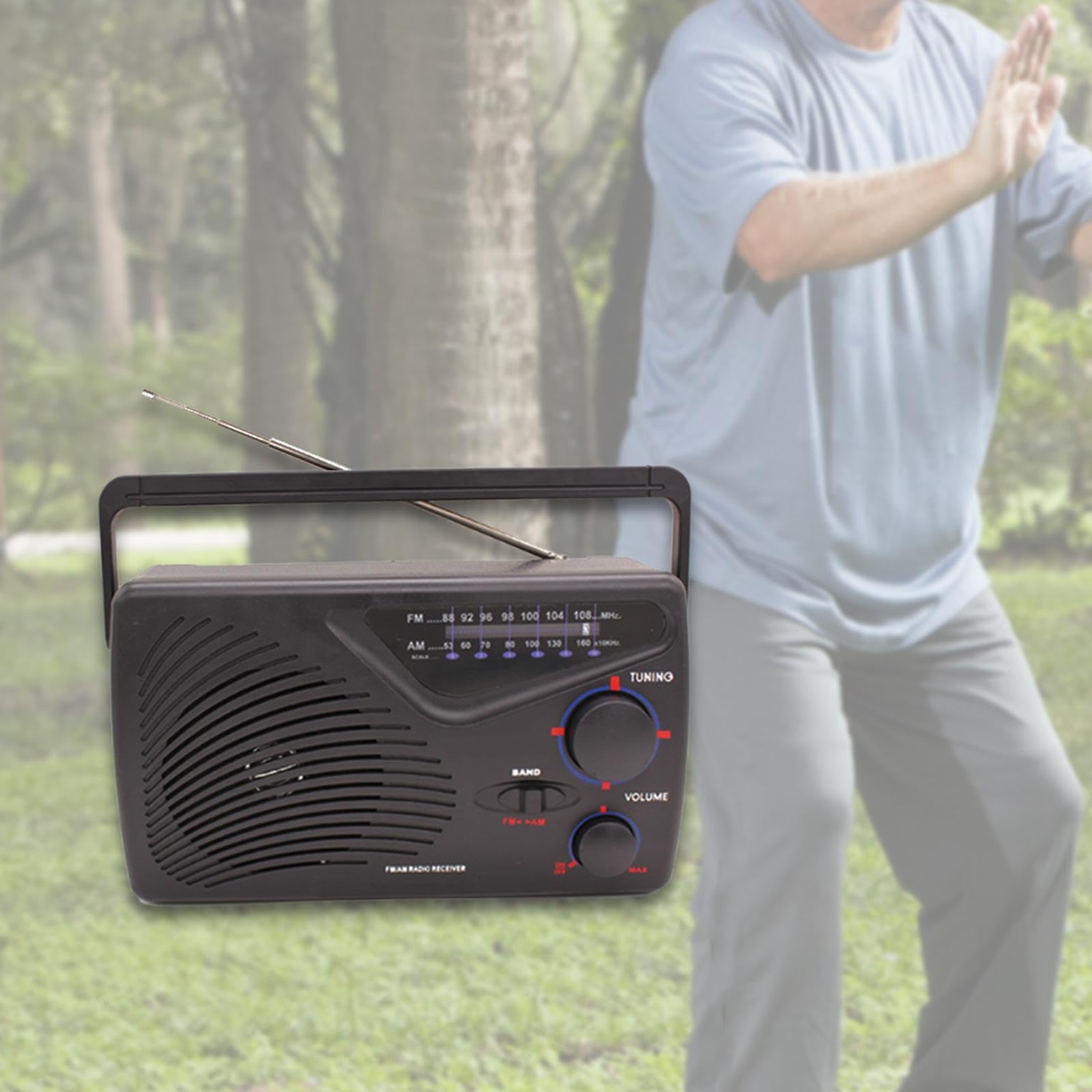 predolo Reproductor de Radio portátil para el hogar, Estilo Retro, Ligero, de Escritorio, para cumpleaños, versátil, fácil de Usar, decoración Am