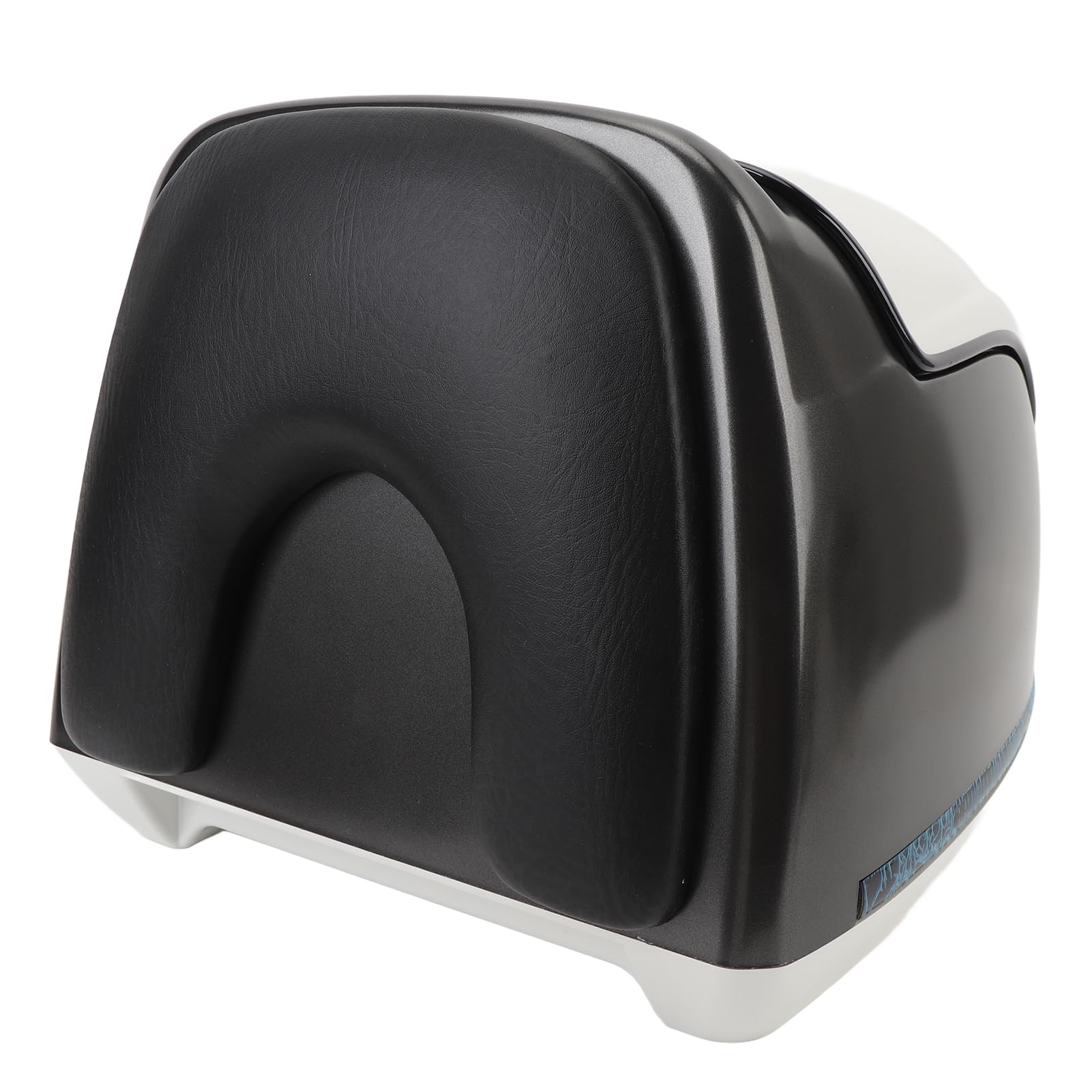 Top Case de Moto 38L, Design Rétro élégant, Boîte de Rangement Résistante à l'eau pour Motos Scooters ABS 1 unité (Noir Blanc)