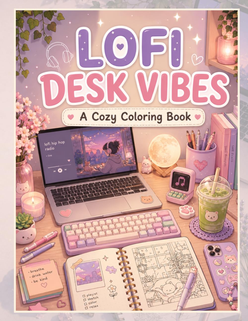Lofi Desk Setup Vibes: An Aesthetic Coloring Book of Cozy Desk Setups, Chill Spaces & ASMR Moments