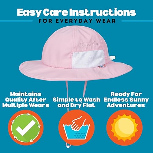 Miniatura 5 de SwimZip, sombrero unisex para niños, ala ancha, protección solar FPS 50, ajustable.