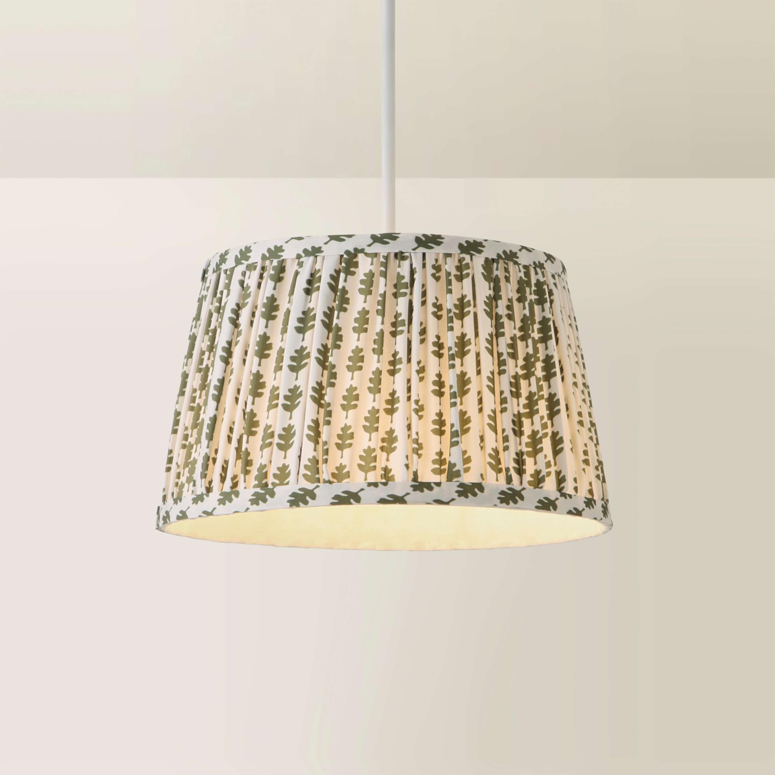 ValueLights | Grange Small Green Floral Pleated Lamp Shade | Shades, Home Décor & Improvement Essential