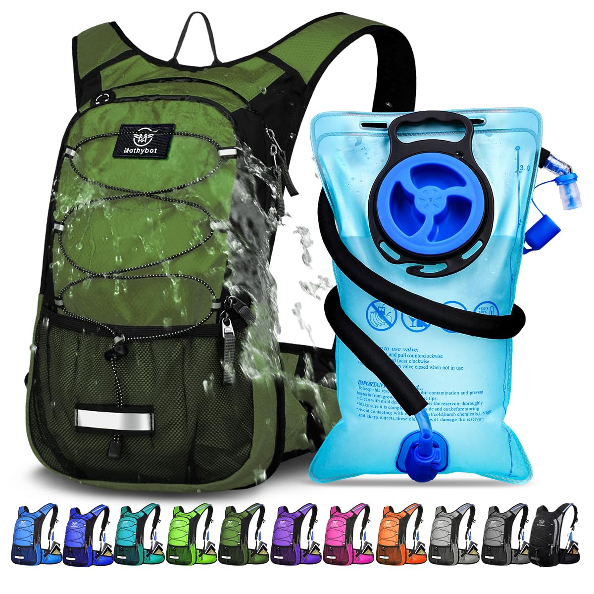 Large Capacity Ultralight Backpack & 3L Bladder Included