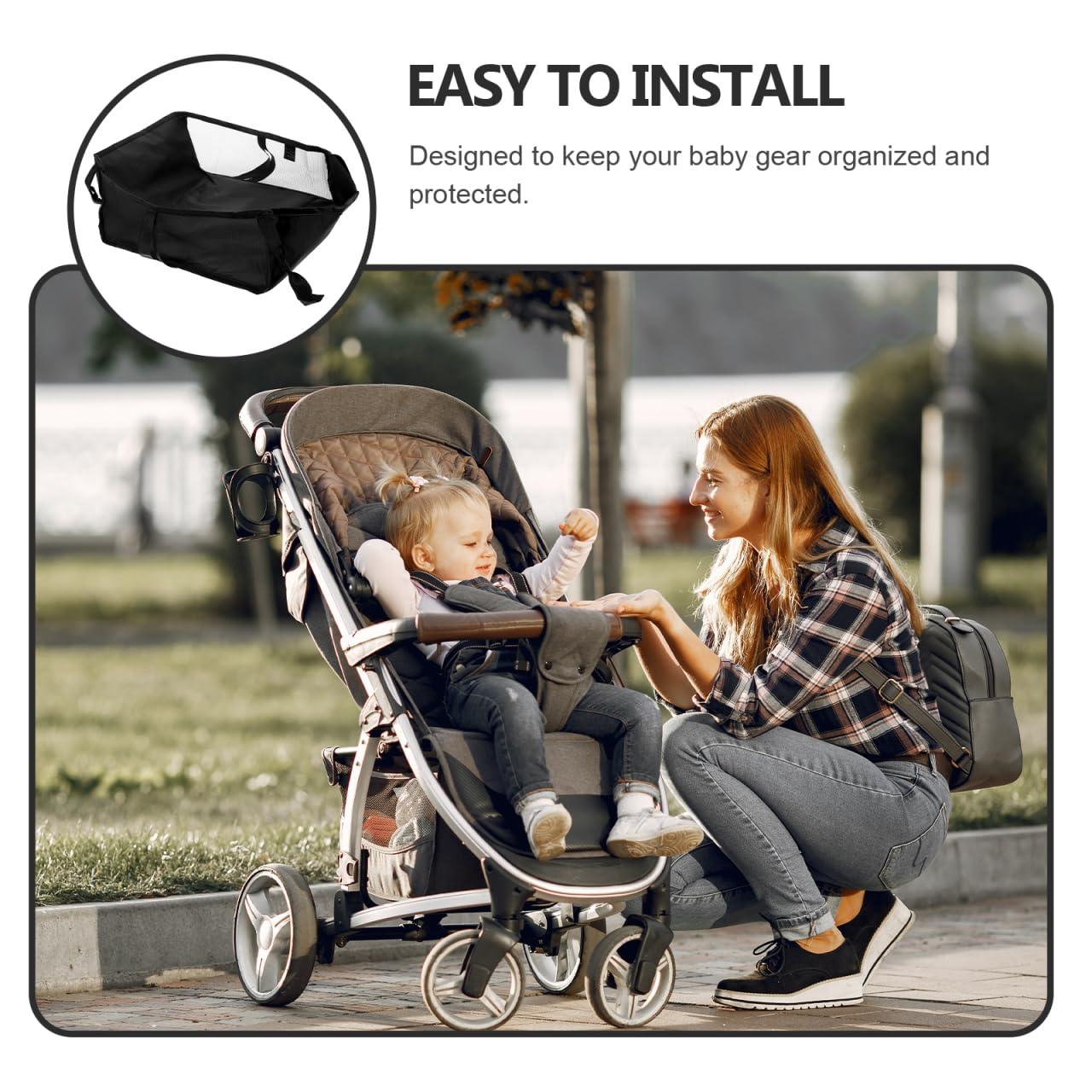 Cestino Inferiore Per Passeggino, Cestino Inferiore Per Carrozzina, Per Passeggino In Tessuto Oxford Per Lo Shopping