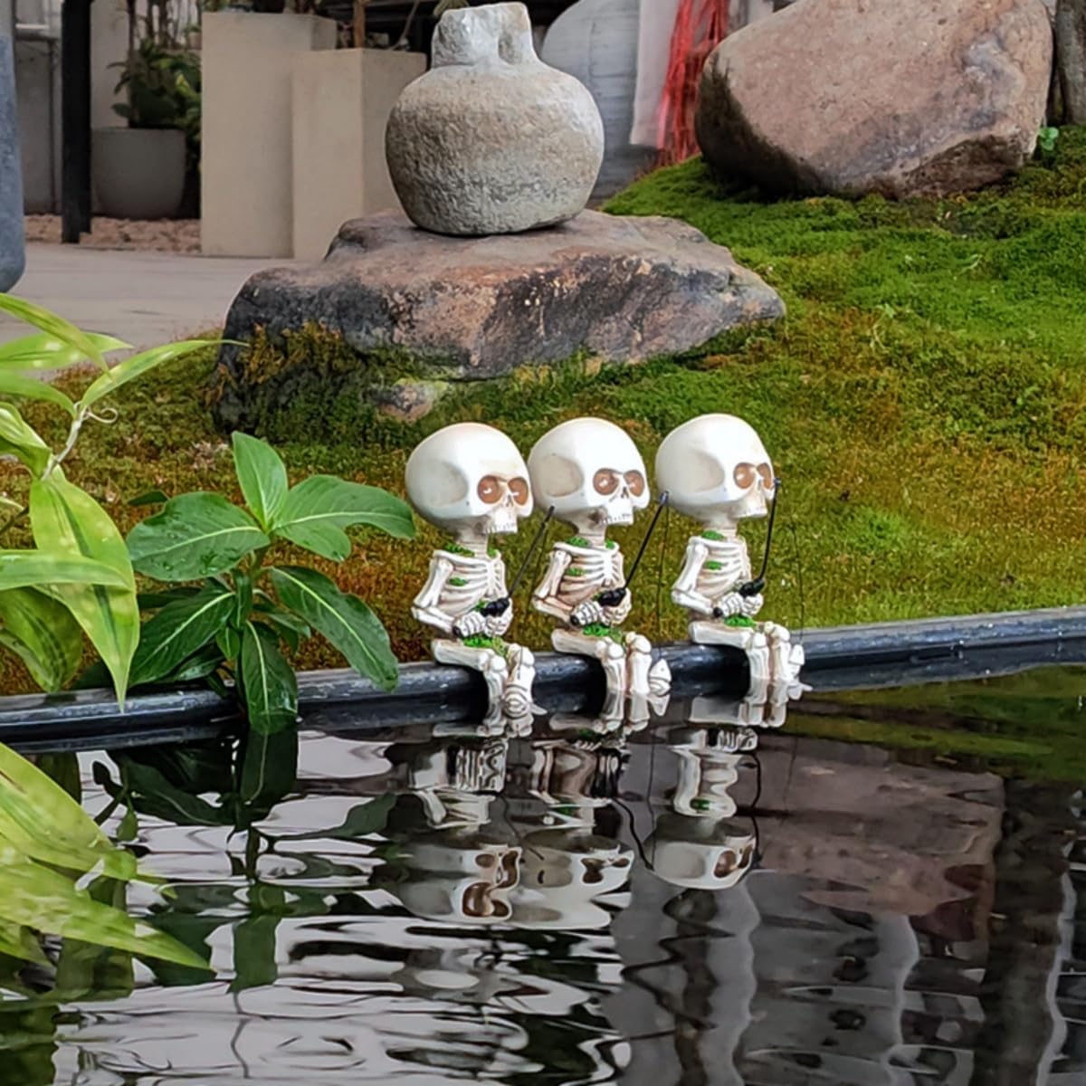 Amazon | [COSSA] ハロウィン飾り スカル置物 釣りのスカル ミニチュア