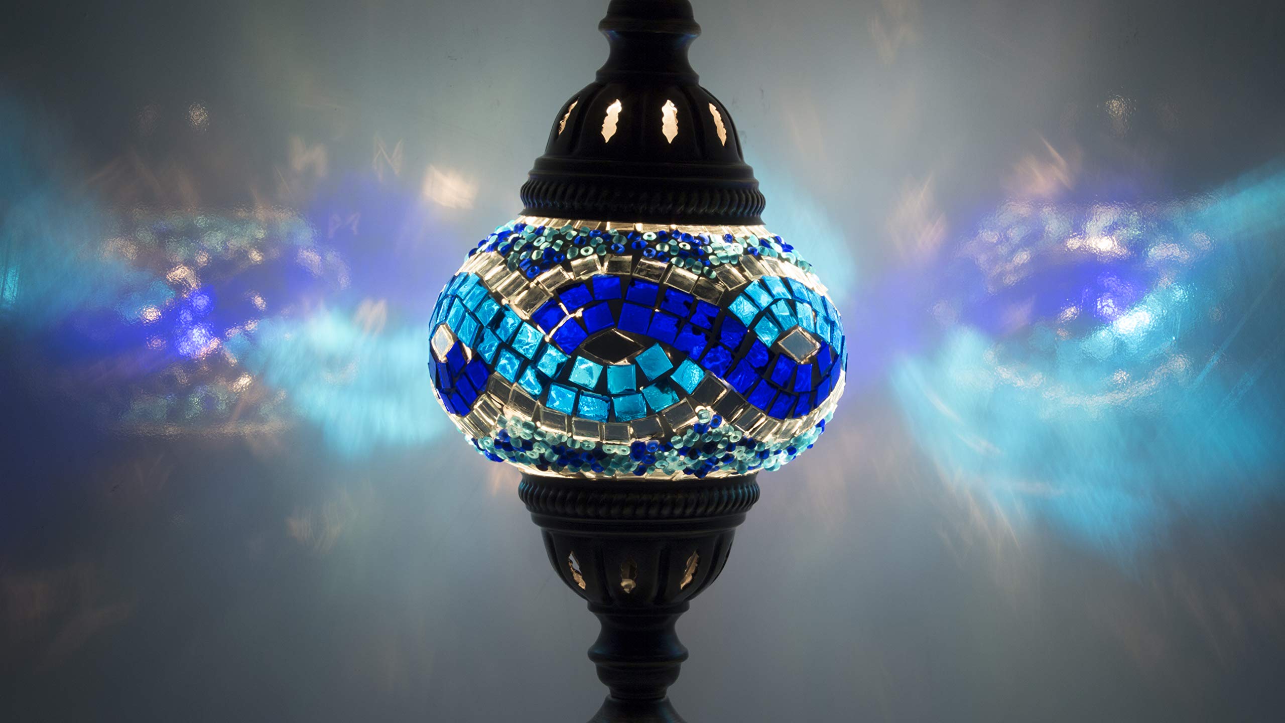 KARALP MOZAIKMosaic Lamp Hand Made Mosaic Turkish/Moroccan Lampshade -Table Lamp - Lamp - Night Lamp - Lantern - Light