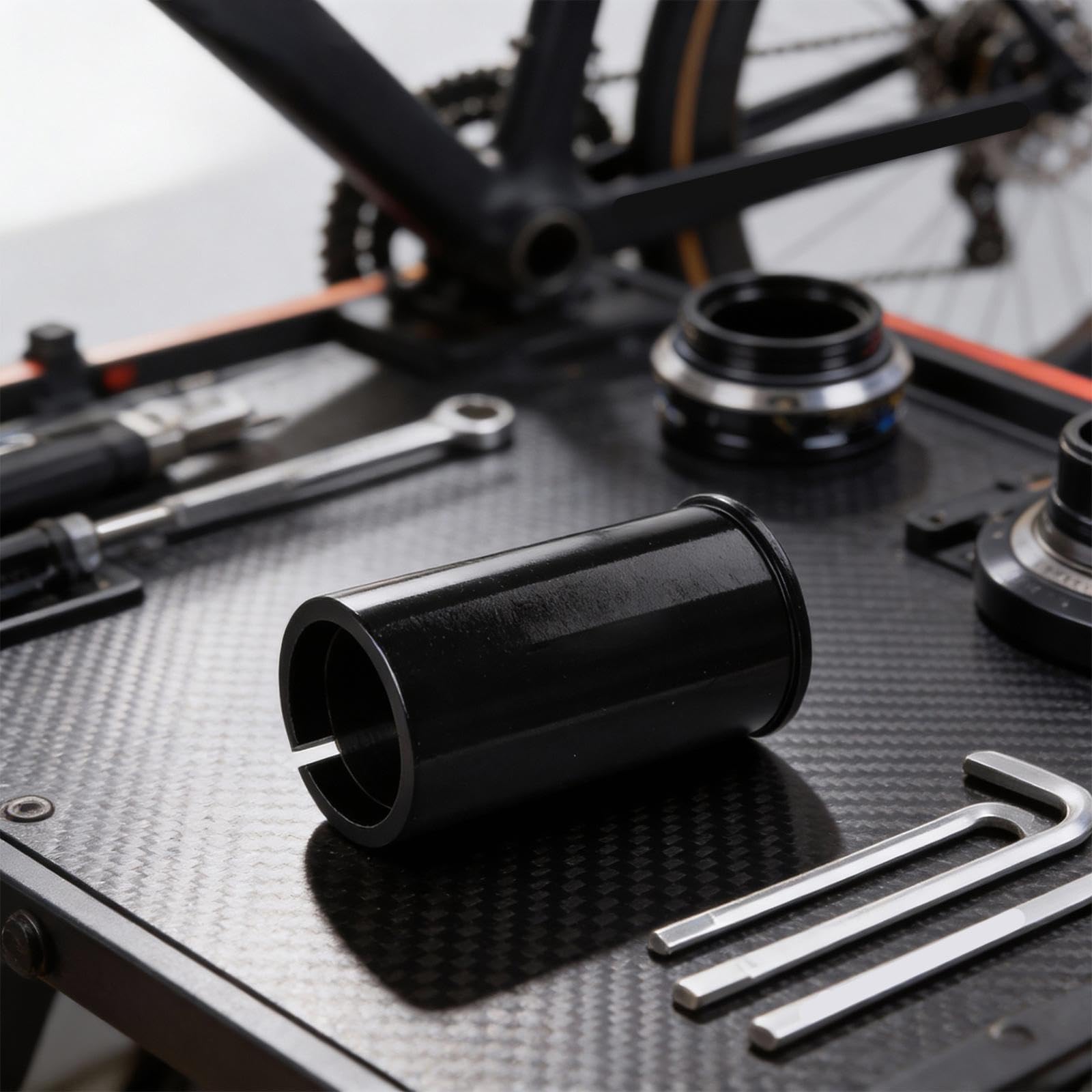 Marchfunny Fahrrad-Sattelstützen-Reduzierhülse, Reduzierstück, Sattelstützen-Konverter-Adapter für 22,2–34,9 mm Durchmesser, Aluminiumlegierung für effiziente Größenanpassung (22,2 bis 25,4) Sonstiges