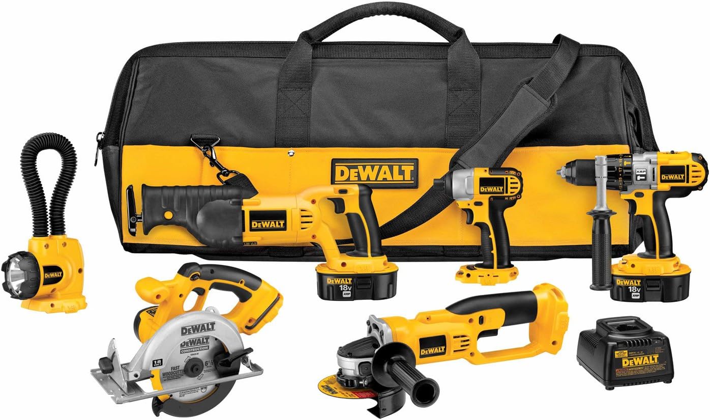 DEWALT 18V XRP Cordless Drill Combo Kit, 6-Tool (DCK655X)