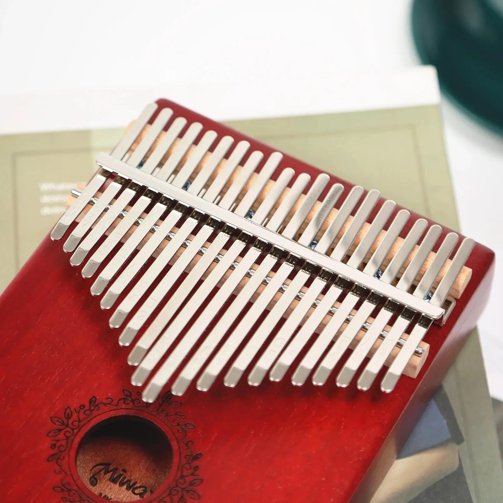 Fortepian Na Kciuk Kalimba Thumb Piano 17 21 Klawiszy Przenośne Pianino Z Drewna Mahoniowego(21 key)