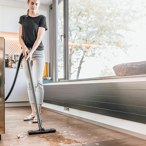 Kärcher WD 2 Plus V-12/4/18/C Wet/Dry Vacuum Cleaner/Blow Function/Power: 1000 W/Plastic Container 12 L/Suction Hose 1.8 m/Includes Cartridge Filter/Dust Bag/Floor and Crevice Tool - 5