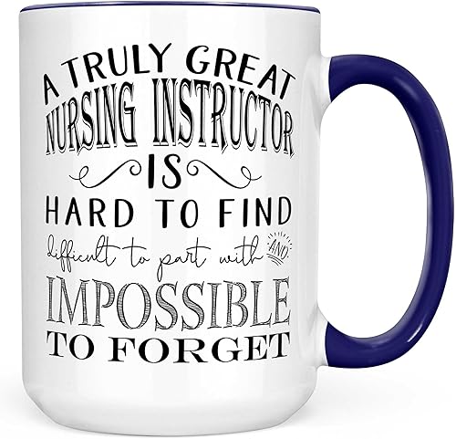 Regalos para instructores de enfermería Taza de café A Truly Great Nursing Instructor is Hard to Encontrar, el mejor regalo de jubilación para