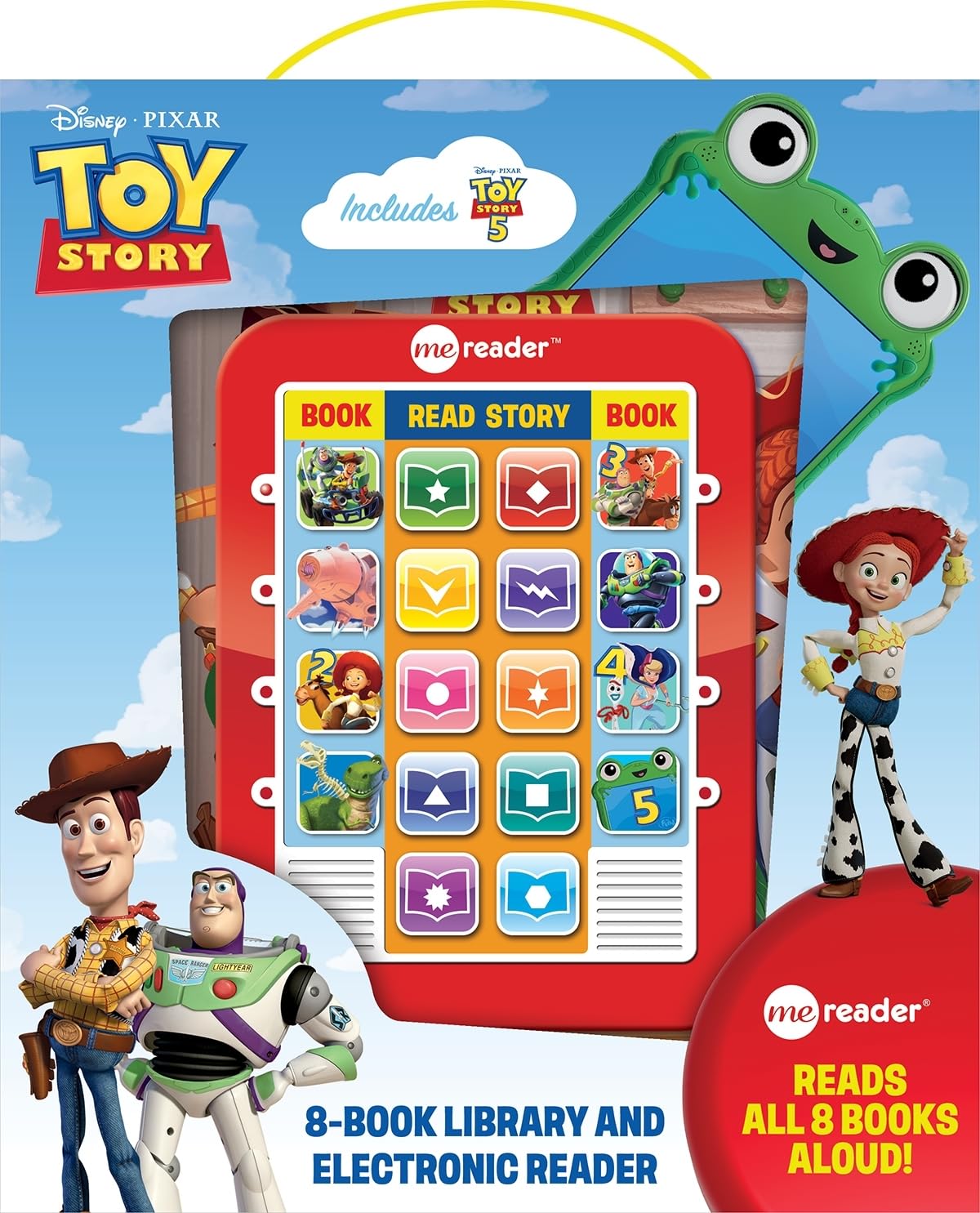 Disney Pixar Toy Story Collection - Me Reader 8-Book Library and Electronic Reader Sound Book Set – Woody, Buzz Lightyear, Jessie, and Characters from Toy Story 5! - PI Kids