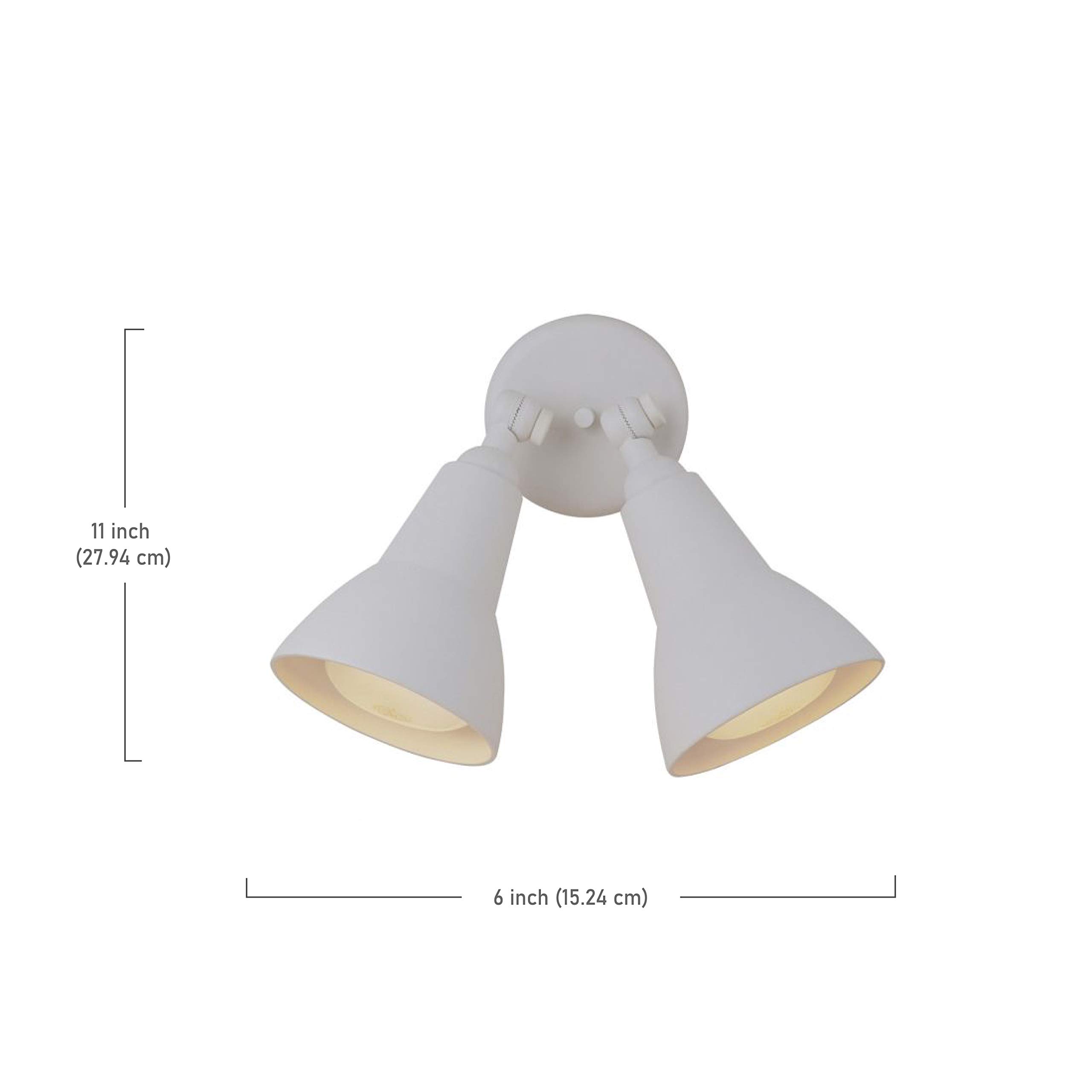 Craftmade Flood Cast Aluminum 2-Light Bullet Textured Matte White