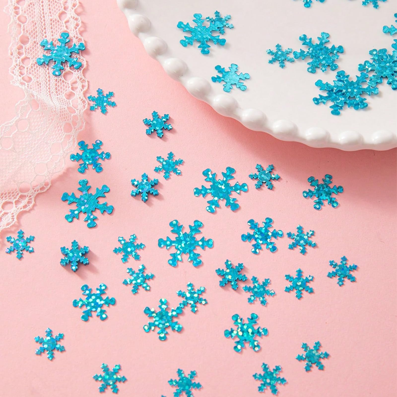 8x stuks kerst sneeuwvlok hangdecoratie wit 49 cm