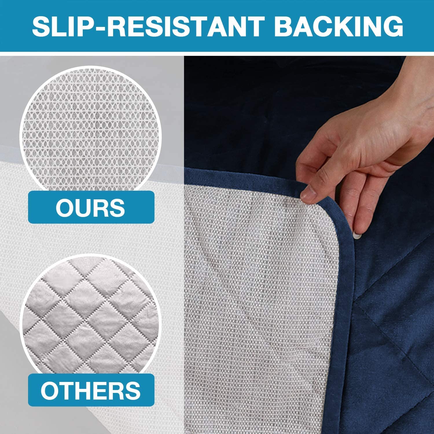 Funda para Silla Relax Reversible Funda para Silla Reclinable De Terciopelo Funda para Sofá Reclinable con Respaldo Antideslizante Y Correa Elástica Más Ancha (Armada,1 Plazas 71 cm)