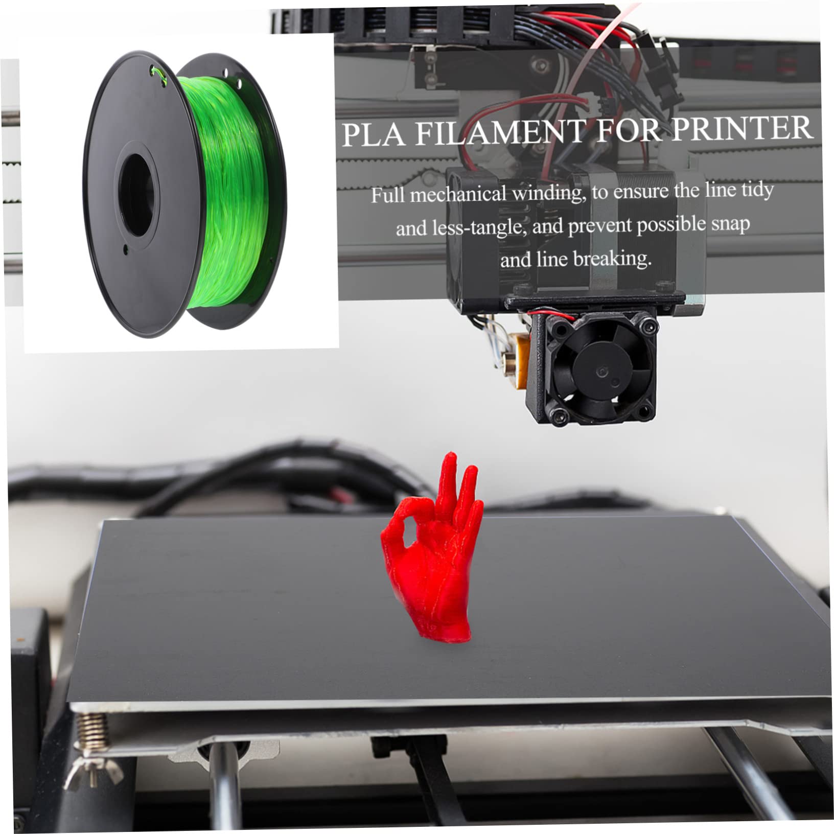 1,75mm Tpu Filament 1kg Transparent für 3d-drucker Patentiertes Verstopfungsfreies 3d-druckerzubehör Installieren Grün Zufällige Farbe