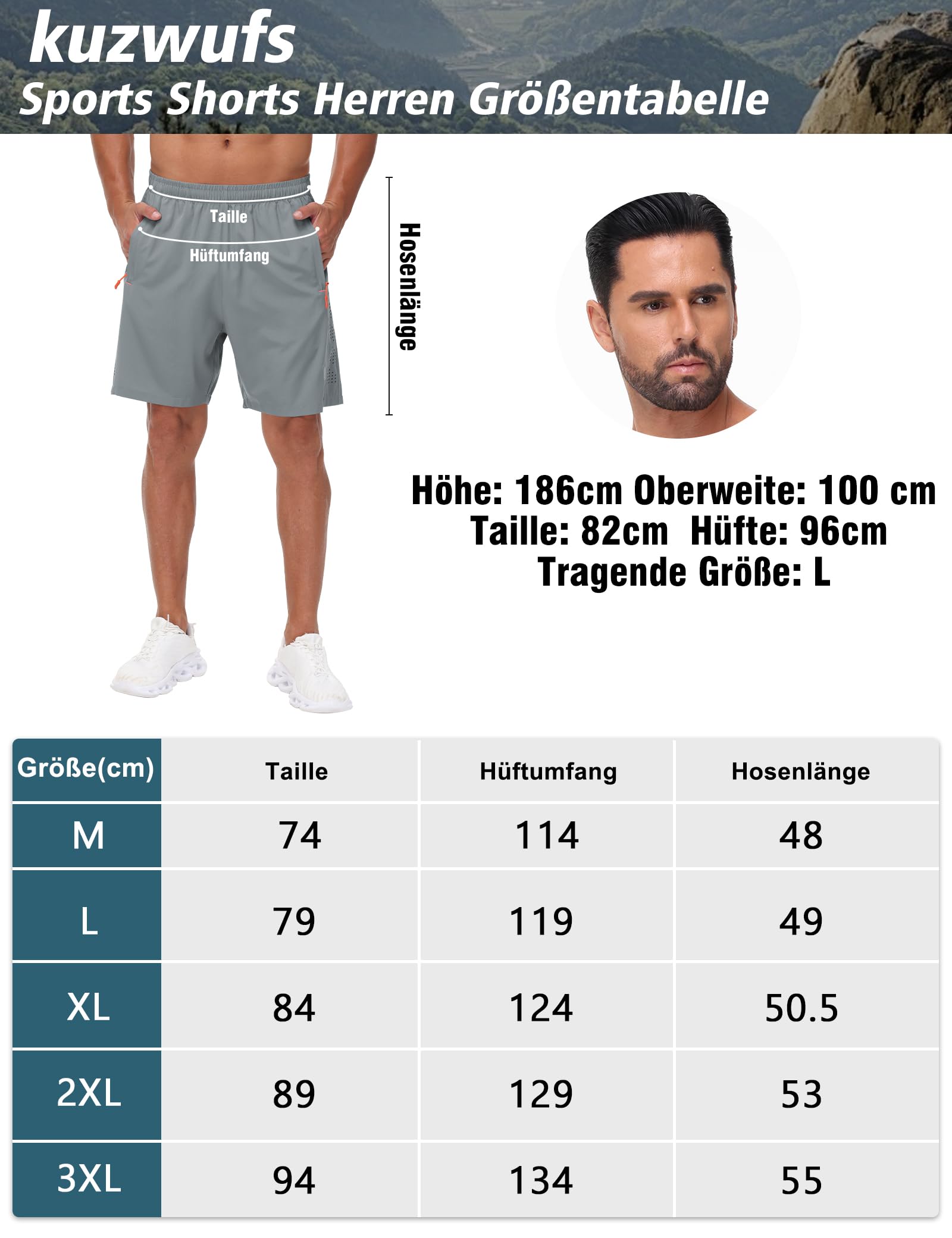 Short De Sport Homme Lot De 2 Séchage Rapide Course d'Entraînement Court Pantalon Fitness Gym Short avec Poches Zippées