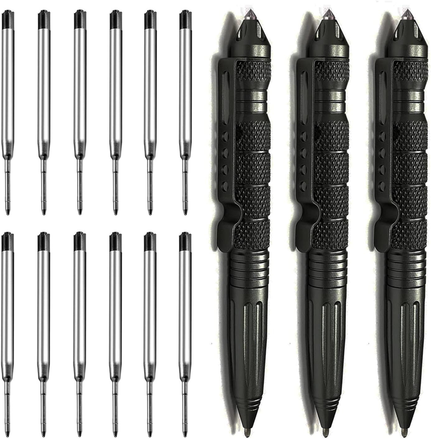 OriginJoy 3 Pack Tungsten Steel Military Tactical Pen Set