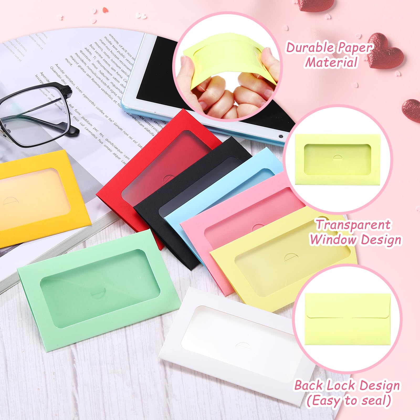 PATIKIL 3.9 x 2.4 Inch Card Envelope with Window - Image 3