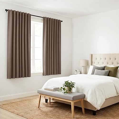 Miniatura 80 de PONY DANCE - Cortinas opacas aisladas térmicamente, set de 2 cortinas opacas con bolsillo para barra / pestaña trasera, paneles de cortinas opacas,