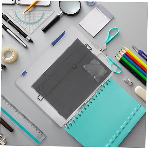 Miniatura 6 de FUNOMOCYA 2 Unids Cajas de almacenamiento de archivos caja de documentos caja de archivos carpeta de plástico contenedor transparente delgado