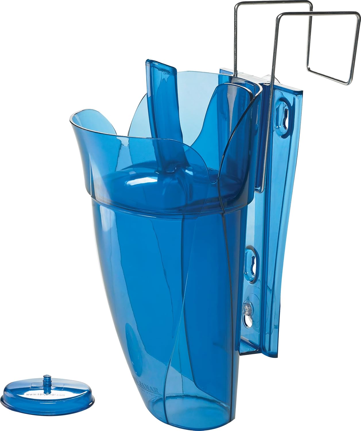 San Jamar Saf-T-Scoop Ice Scoop with Storage Caddy for Kitchens, Restaurants, And Fast Food, Plastic, 64 To 86 Ounces, Blue 1
