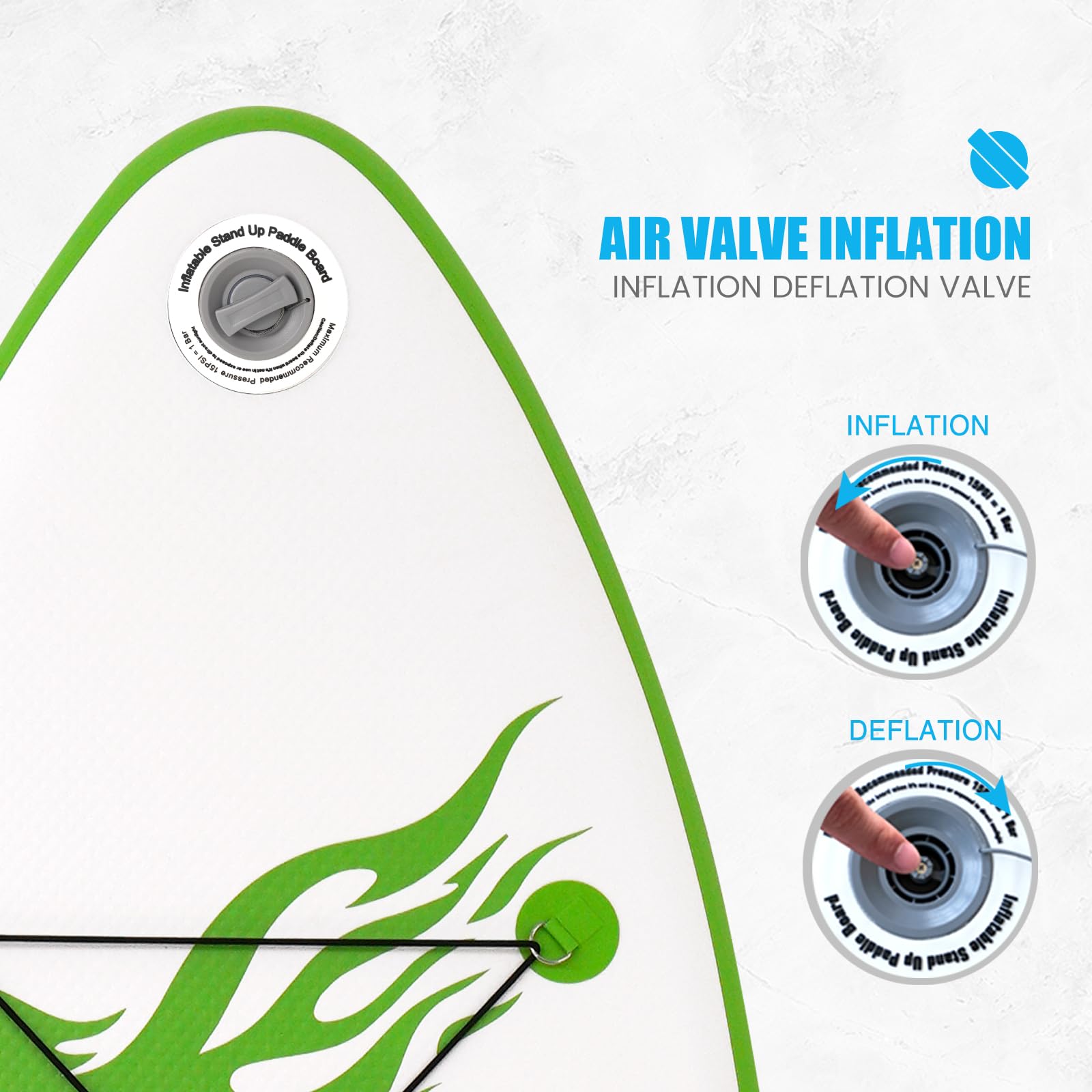 FunWater Tavola SUP Gonfiabile Surf Paddle Board Inflatable, Ultralight SUP per tutti i livelli con Due Accessori Tipo