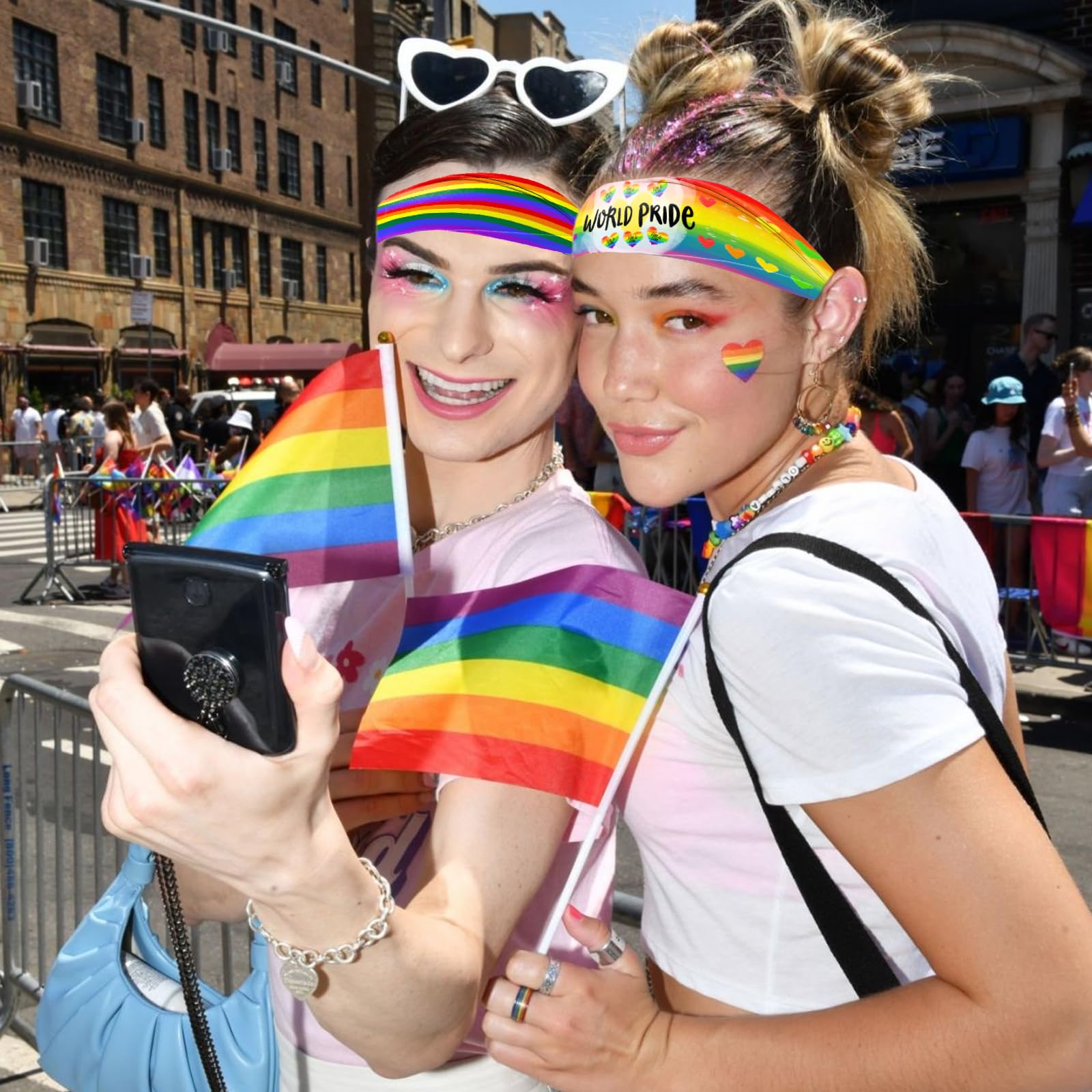 Pride Month Stirnbänder Regenbogen – 2er Set – Buntes LGBTQ+ Accessoire Für Paraden & Partys