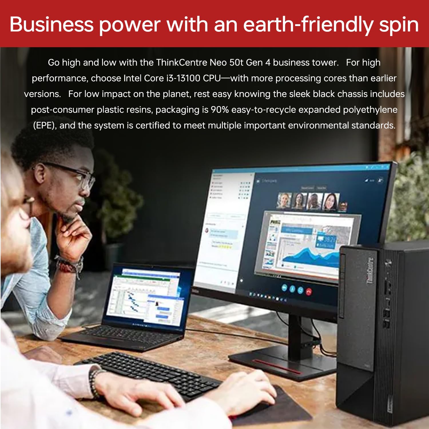 Amazon.co.jp: Lenovo ThinkCentre Neo 50t Tower デスクトップ、第13