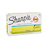 Pocket Style Highlighters, Chisel Tip, Fluorescent Yellow, Box of 12