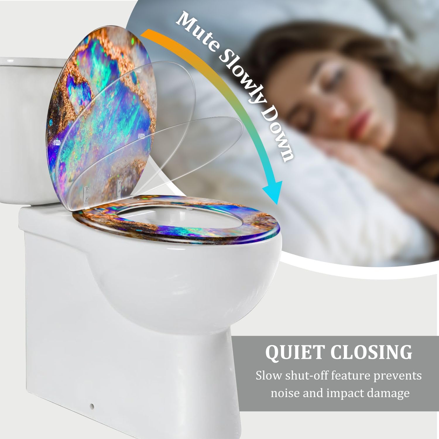 Sedile WC allungato per bagno