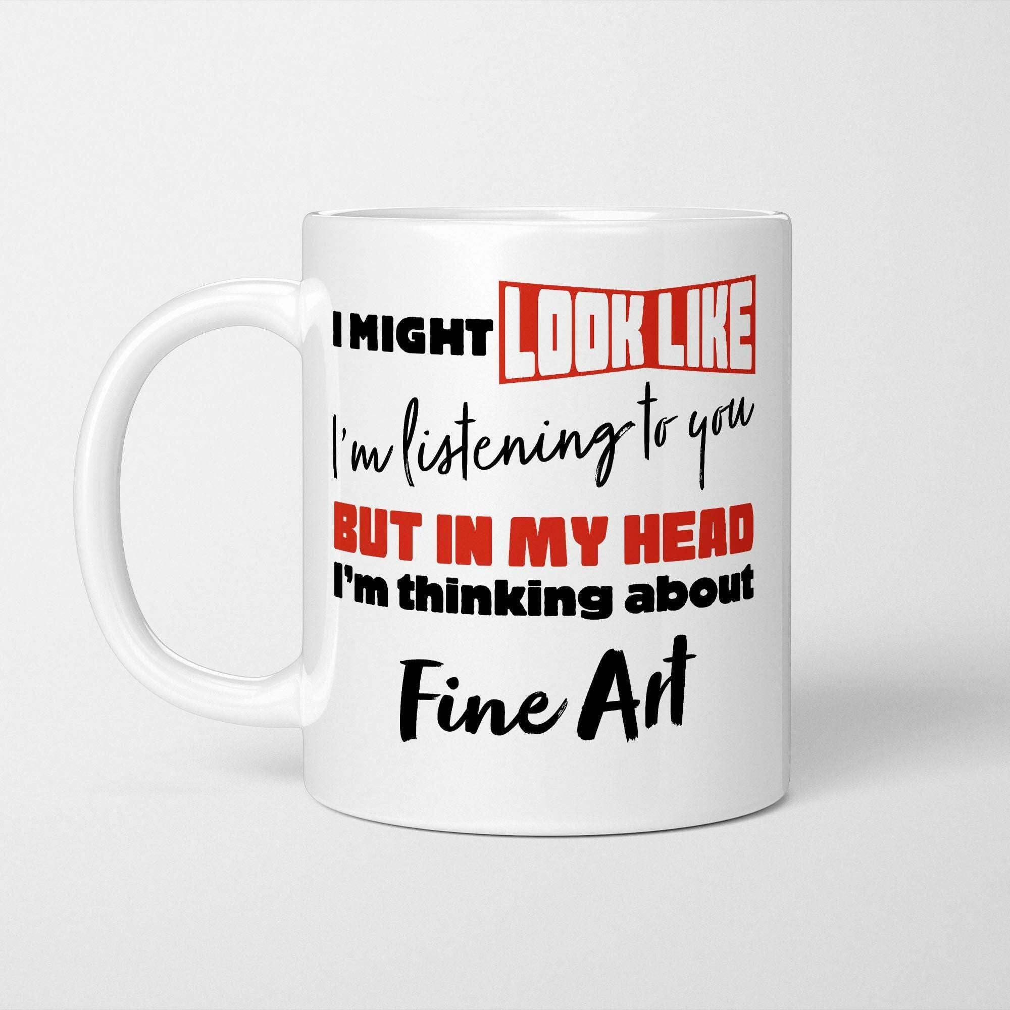 A Bit of Banter I'm Thinking About Fine Art Mug, Novelty Funny Thank You Gift, Birthday Cup