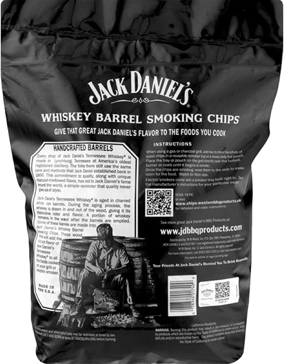 Jack Daniel's 01749 BBQ Smoking Chips, 1 pack, Black
