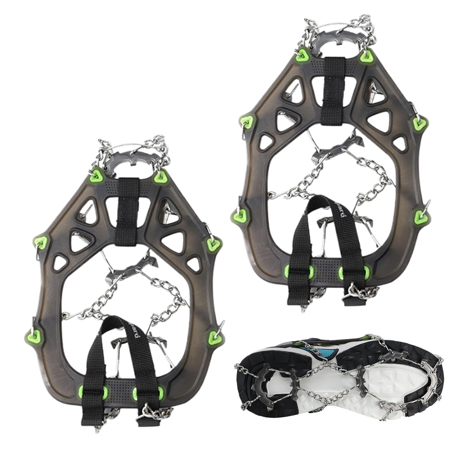 Crampons de neige pour bottes | Antidérapantes et résistantes à la chaleur | Pointes antidérapantes – Pour la pêche, la randonnée, la marche, l'escalade, l'alpinisme, les femmes, les hommes, les