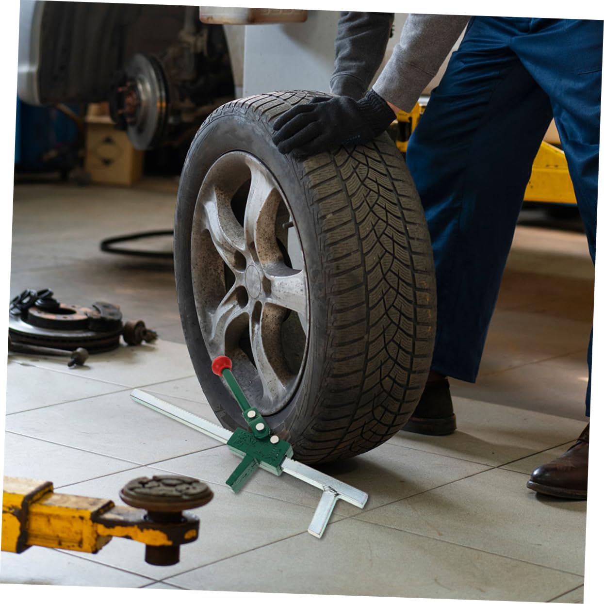 Pneu Outil en Réparation pour Entretien Voiture Moto de Pneus et Coulé Manuel D'expansion Acier Portable Pratique