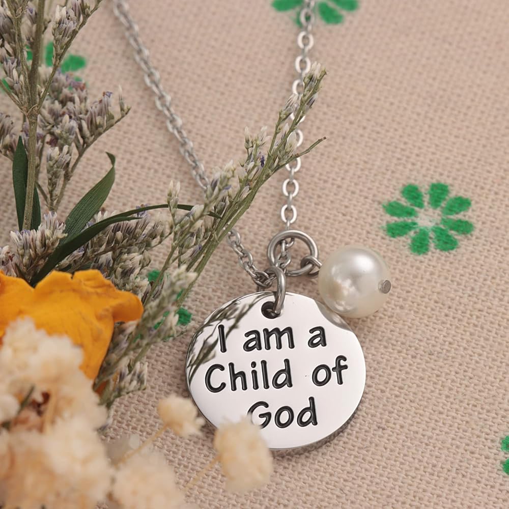 Cross Necklace For Girls Baby Baptism Necklace, First Communion