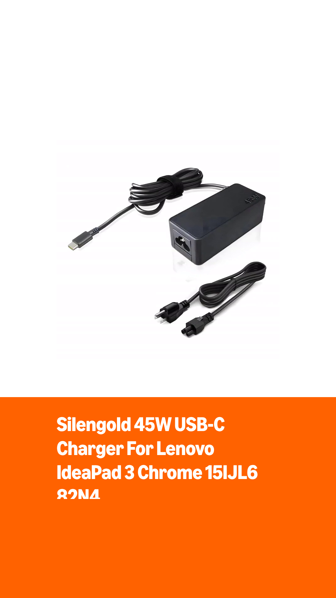純正充電器付　 Lenovo IdeaPad 3 Chrombook Amazon.com: 45W USB-C Charger for Lenovo IdeaPad 3 Chrome 15IJL6